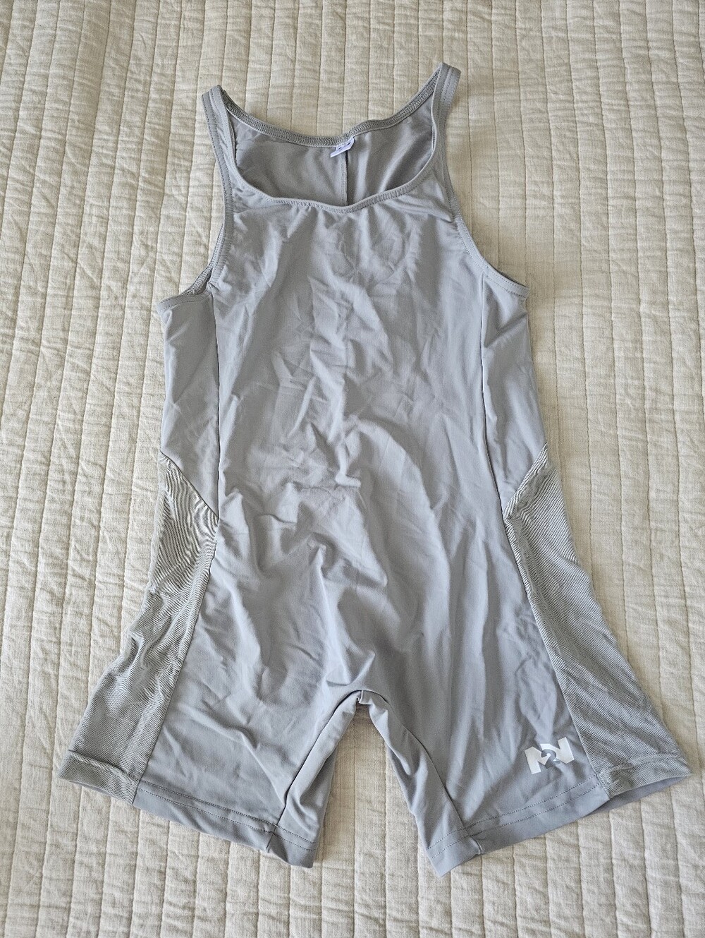 Men's N2N Athletic Grey Wrestling Singlet Size Medium